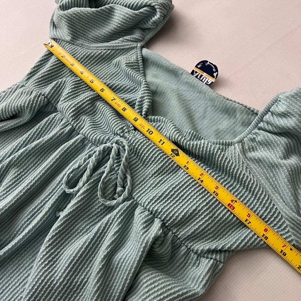Arula Peplum‎ Top Women 1X Ribbed Ruched Long Sleeve - Picture 3 of 8
